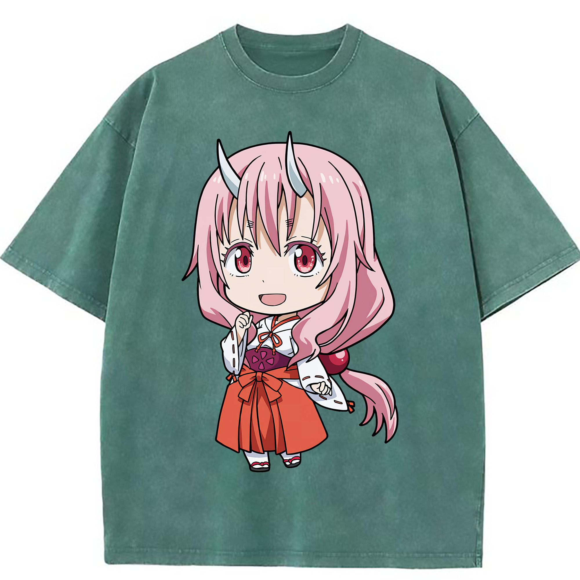 （画像用） 転スラ Regarding Reincarnated to Slime 綿100% ヴィンテージ風 半袖Tシャツ（フロントプリント）